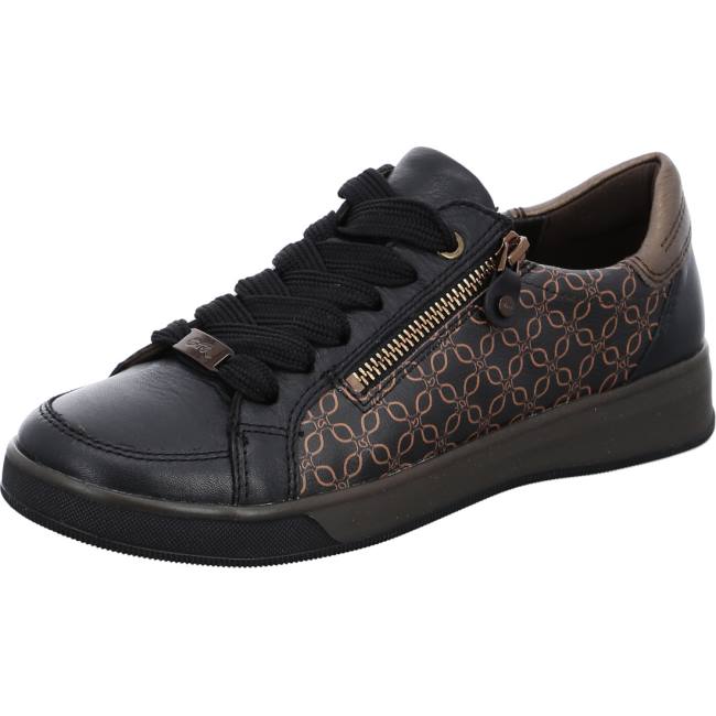 Basket Ara Lace-ups Rom Moro Noir Femme | FMB-9937729