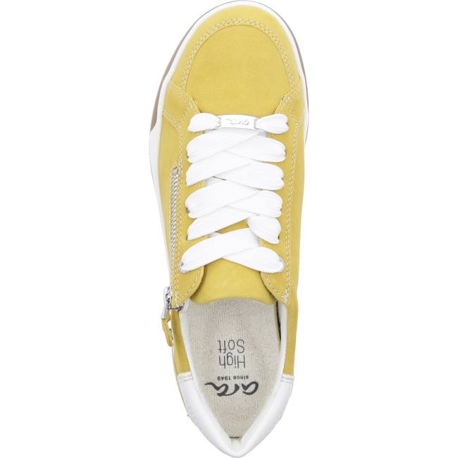 Basket Ara Lace-ups Rom Sole Jaune Femme | NET-7522727