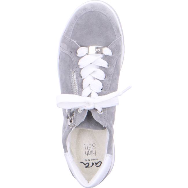 Basket Ara Lace-ups Rom Oyster Grise Femme | QVO-5100826