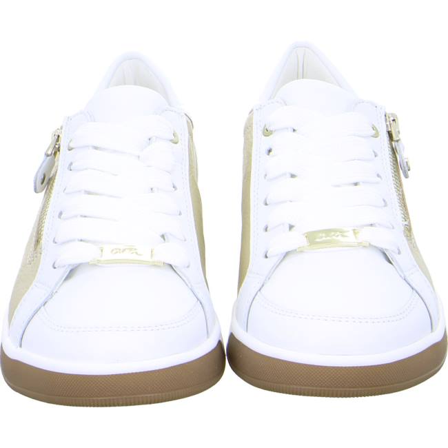 Basket Ara Lace-ups Rom Platinum Blanche Femme | CYX-8172204