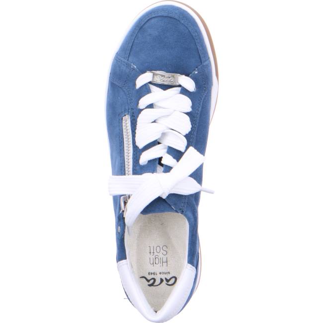 Basket Ara Lace-ups Rom Capri Bleu Femme | AUT-9101835