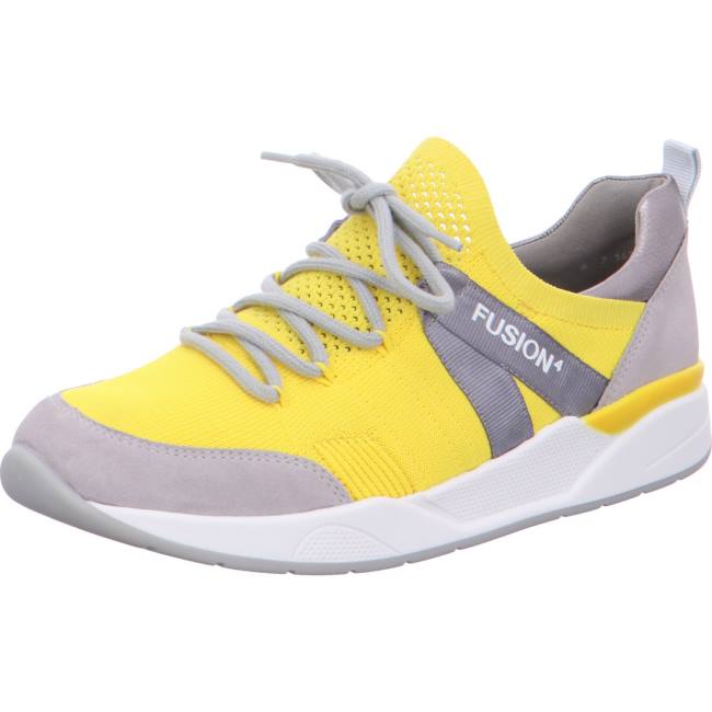 Basket Ara L.A. Grise Jaune Femme | MXB-9783414