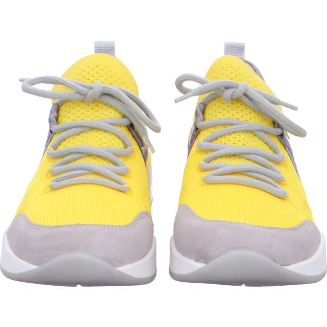 Basket Ara L.A. Grise Jaune Femme | MXB-9783414