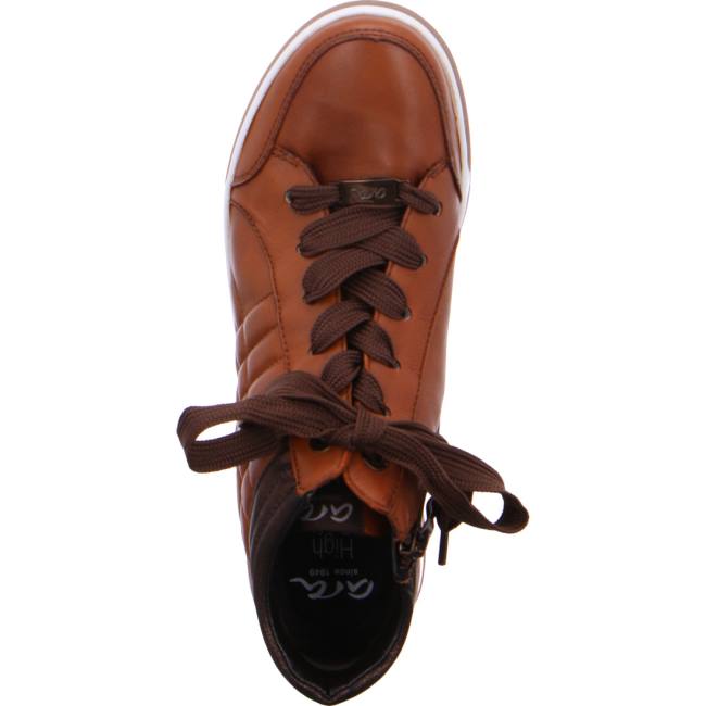 Basket Ara High Top Rom Marron Femme | JPB-7081696